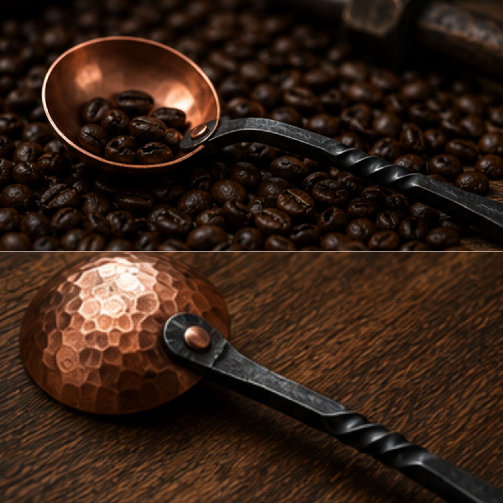 coffee scoop top and bottom